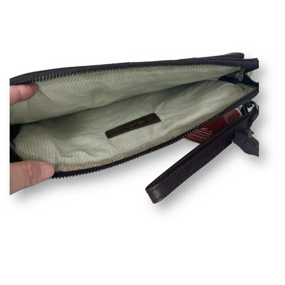 Spikes and Sparrow Dark Brown Buffalo Leather Tablet Case iPad Sleeve Bag 11x9.5